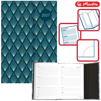 Produktbild von Herlitz Buchkalender A5 / A6 Magnetverschluss 2027, Format / Jahr / Farbe:A5 / 2027 / petrol