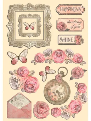 Produktbild von Lasercut-Motive "Shabby Rose", DIN A5