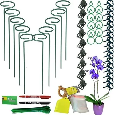 Obrázek produktu pro Zahradní tyčky – kovové opory pro rostliny – 10 kusů – 40 cm