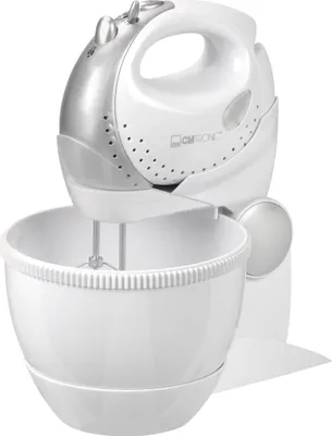 Immagine prodotto di Clatronic HMS 2739 Impastatrice e miscelatore manuale in uno, 5 velocità + turbo bianco/grigio