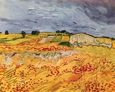 Obrázek produktu pro Vincent Van Gogh Art Print Obraz - Krajina u Auvers, 1890 (40 x 50 cm)