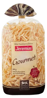 Image de Jeremias Gourmet Bandnudeln 4 mm laminé avec œuf frais 500g 2er Pack