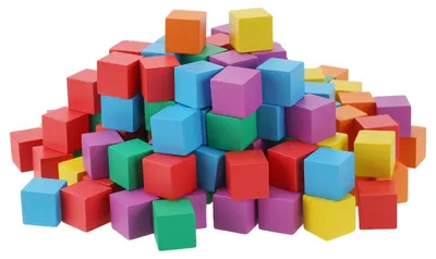Obrázok produktu pre Farebné drevené kocky, 2,5 x 2,5 x 2,5 cm, 150 kusov, vhodné na kreatívne činnosti