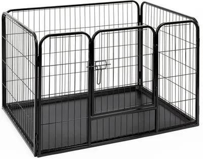 Imagen del producto de Silecomplaza, recinto para cachorros de gran tamaño con base, valla para cachorros y jaula para animales pequeños, dimensiones 108x73x70 cm