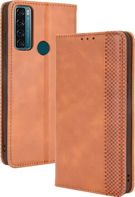Produktbild von Mobigear Sensation  TCL 20 SE Hülle Klapphülle Geldbörse - Braun