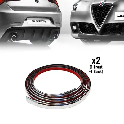 Produktbild von Profil Chrom Aufkleber für Dam vorne + hinten Alfa Romeo Giulietta
