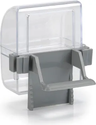 Produktbild von Beeztees Vogel Futter-und Wassernapf transparent/grau - 2er Pack