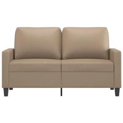 Zdjęcie produktu dla vidaXL 2-osobowa sofa cappuccino-brąz 120 cm imitacja skóry