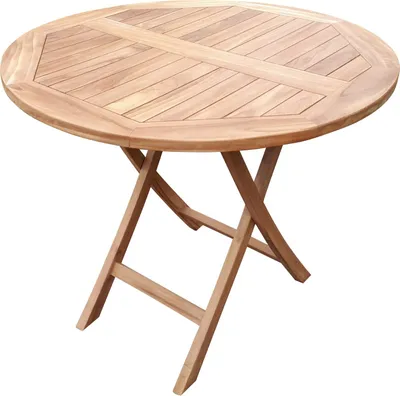 Produktbild von deVries Teakholz-Gartentisch Woodie - ø 90 cm