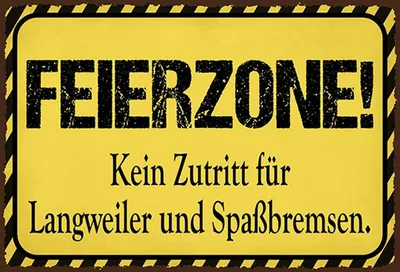 Produktbild von vianmo Holzschild 20x30 cm Feierzone Kein Zutritt für