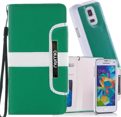 Produktbild von Samsung Galaxy S4 (i9500) Numia Bookstyle 2 in 1 GrÃ1/4n-Weiss