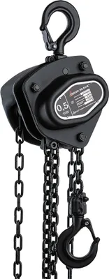 Produktbild von Delta Stirnradkettenzug Schwarz Tragkraft 0,5t Länge 6,0m