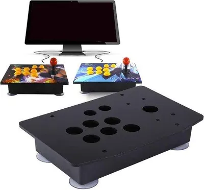 Immagine prodotto di Console di gioco USB con joystick per PC - Controller fai da te - 8 pulsanti - Nero - Encoder USB.