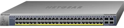 Produktbild von NETGEAR GS752TP, Managed, L2/L3/L4, Gigabit Ethernet (10/100/1000), Power over Ethernet (PoE), Rack-Einbau, 1U