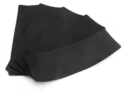 Obrázok produktu pre Podložky pod evidenčné čísla, penové, proti vibráciám, čierne, 5 kusov, 43 x 13,6 cm