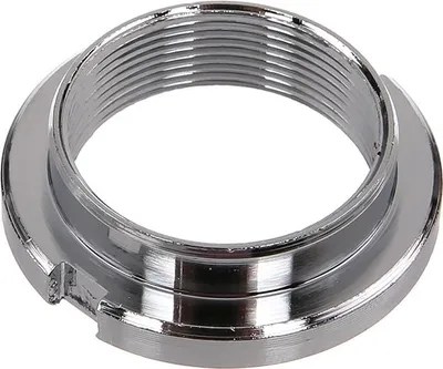 Produktbild von Gegenmutter Lenkungslager, verchromt mit 2 Nuten - Simson SR1, SR2, KR50, KR51 Schwalbe, SR4-1 Spatz, SR4-2 Star, SR4-3 Sperber, SR4-4 Habicht