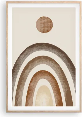 Produktbild von Gerahmtes Poster - Rahmen in heller Eiche - Stück geometrisch Boho - 61x91,5 cm - Wand Bild - Wanddeko - Wandbilder - Kunstposter - Wandposter - Bilderrahmen - Bilder - Kunstdruck - P2NPA61x91-4841