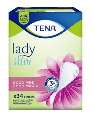 Obrázok produktu pre Anatomické vložky, Tena Lady Slim, Mini Magic, 34 kusov