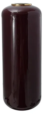 Immagine prodotto di Vaso da terra Art Deco in metallo bordeaux e oro