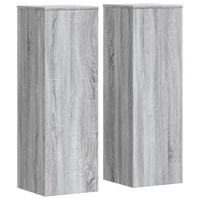 Produktbild von vidaXL Pflanzenständer 2 Stk. Grau Sonoma 33x33x100 cm Holzwerkstoff