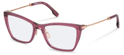 Productafbeelding van Rodenstock "Katzenauge"-monturen van acetaat, in de kleuren framboos en rosé goud, voor dames, brilmontuur