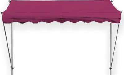 Produktbild von Grasekamp Klemmmarkise Ontario 294 x 130 cm  Bordeaux Gestell Grau Balkonmarkise  höhenverstellbar von 200 cm – 320 cm