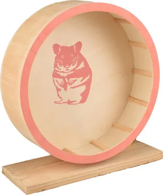 Produktbild von Flamingo Nagerspielzeug Laufrad aus Holz Danco lachsrosa, Maße: 28,5 cm