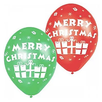 Produktbild von 6 Christmas Greetings Luftballons 27,5cm