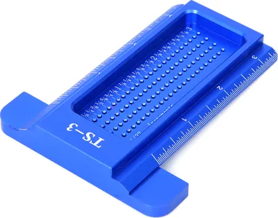 Produktbild von TS-3 Aluminiumlegierung Lineal Holzbearbeitung Messwerkzeug Mini Scriber Hardware-ZubehörBlau