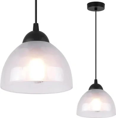 Immagine prodotto di Lampada a sospensione Venice a 1 luce con paralume in vetro opalino E27
