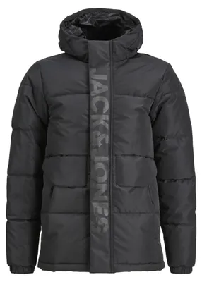 Zdjęcie produktu dla Jack & Jones 12258776_2161_1116807_128, Puchówka, Uni , Dorosły, Zamek błyskawiczny, Poliester, Czarny