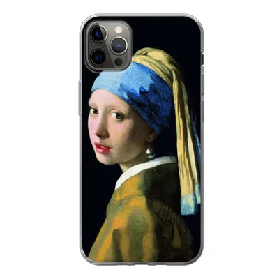 Produktbild von MuchoWow® Handyhülle Schutzhülle Hülle für iPhone 13 Pro Max Das Mädchen mit dem Perlenohrring - Johannes Vermeer Silikon Softcase Handy Hülle - Mobiltelefon