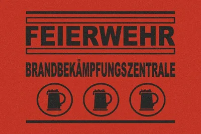 Produktbild von Fußmatte Feierwehr Brandbekämpfungszentrale Feuerwehr Fun Türmatte Fussmatte Schmutzmatte Schmutzfangmatte Fussabstreifer Doormat
