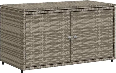 Produktbild von vidaXL Gartenschrank Grau 110x55x60,5 cm Poly Rattan