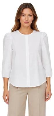 Productafbeelding van Damenhemd "Aware" van Vero Moda, model Ofia, klassieke elegante witte blouse, maat XS