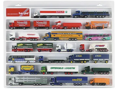 Produktbild von herpa 029216 LKW Schaukasten 1:87, Hängevitrine für Hängerzüge, Kunststoff, weiß