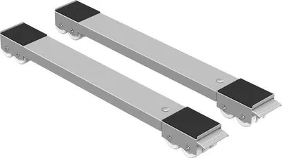 Immagine prodotto di Supporto regolabile per lavatrice e asciugatrice con freno - rotelle per mobili - carichi pesanti - 300 kg - 445-72 cm - grigio