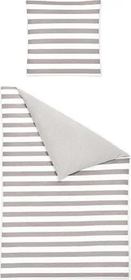Produktbild von BIERBAUM Bettwäsche Seersucker kitt 135x200cm, mit 1 Kissen