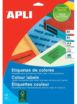 Zdjęcie produktu dla Etykiety samoprzylepne Apli 70 x 37 mm zielone zielone etykiety samoprzylepne 480 szt
