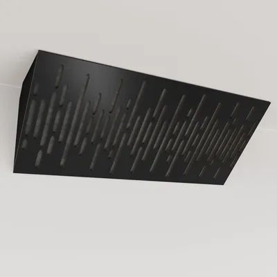 Produktbild von 6er-Set Eck-Bassfallen WAVE Horizont Samt 23x50x10 cm, Schwarz/Grau