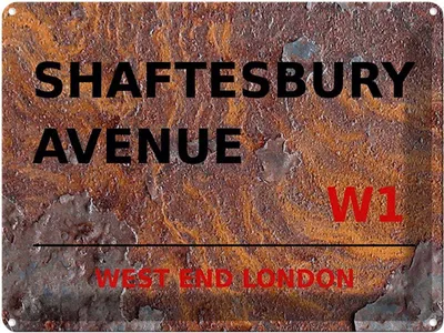 Produktbild von vianmo Blechschild 30x40 cm London West End Shaftesbury Avenue W1