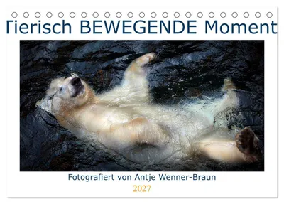 Produktbild von Tierisch BEWEGENDE Momente (Tischkalender 2027 DIN A5 quer), CALVENDO Monatskalender