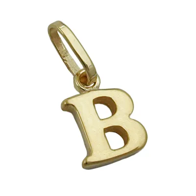 Produktbild von Anhänger 8x6mm Buchstabe B glänzend 9Kt GOLD gold 8x6mm