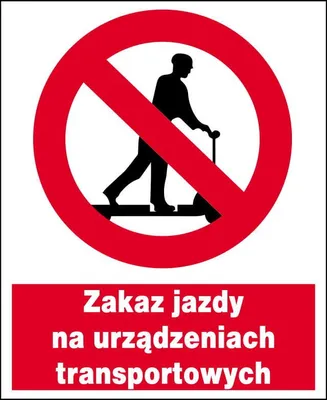 Obrázok produktu pre Zákaz jazdy na dopravných prostriedkoch PVC značka 225X275 Zákazová značka