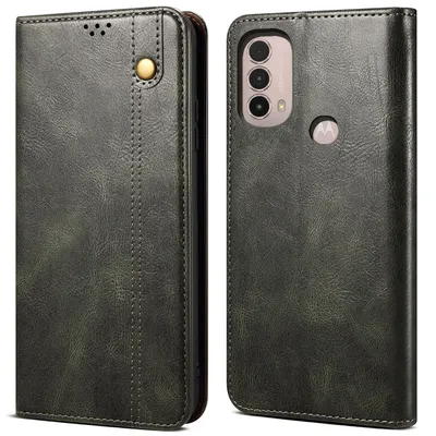 Obrázek produktu pro Pouzdro pro Motorola Moto E20 / E30 / E40, kožené flip pouzdro peněženka s funkcí stojánku zelené