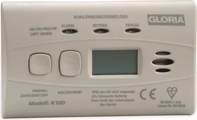 Produktbild von GLORIA K10D Kohlenmonoxidmelder CO Melder mit Display u. 10-Jahres Batterie