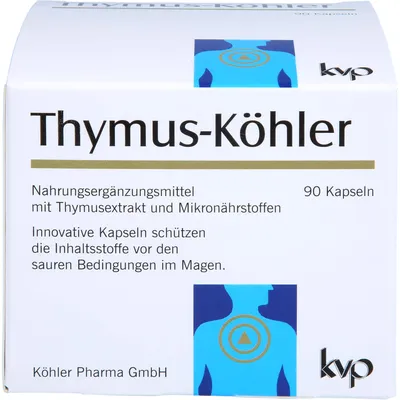 Image de Capsules Thymus-Köhler pour une fonction saine du système immunitaire, boîte de 90 capsules