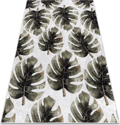 Produktbild von MIRO 52102.801 Waschteppich Monstera-Blätter Anti-Rutsch - grün Grün 160x220 cm