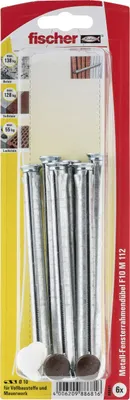 Produktbild von Fensterrahmendübel F 10 M 112 (silber, 6 Stück, mit Schraube)