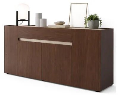 Produktbild von Cirimido - Schrank, 170x40x85h cm Walnussbraun, eine Schublade
